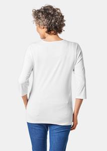 goldner Shirt met 3/4-mouwen - wit -