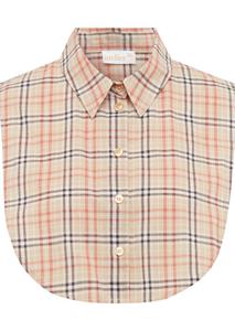 Mooi te combineren blousekraag - beige / geruit -