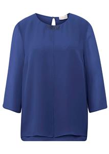 Luchtige blouse met fonkelende glittersteentjes - koningsblauw 