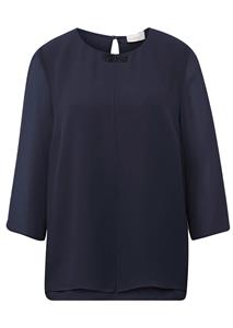Luchtige blouse met fonkelende glittersteentjes - middernachtblauw 