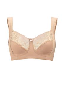 goldnerfashion Beha zonder beugel met katoen en kant - skin -