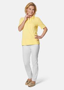 goldnerfashion Poloshirt van eersteklas piquéstof - geel -