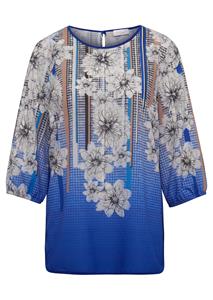 goldner Gedessineerde blouse van een kreukarme stof - blauw / koningsblauw / gedess. -