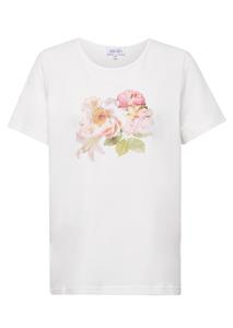Goldner Fashion Pyjama met korte mouwen en bloemenprint - crème / walnoot / koraalrood / gebloemd 