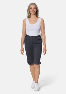 goldnerfashion Oprolbare capribroek met een speciale bewerking - marine -
