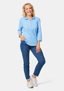 goldnerfashion Poloshirt van eersteklas piquéstof - lichtblauw -