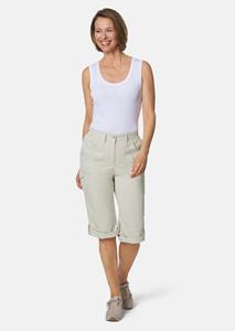 goldnerfashion Oprolbare capribroek met een speciale bewerking - beige -