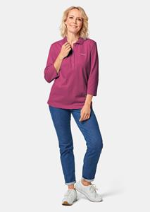 goldnerfashion Poloshirt van eersteklas piquéstof - bessen -