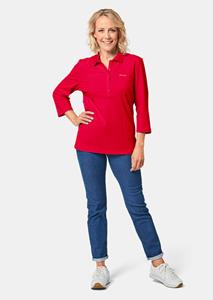goldnerfashion Poloshirt van eersteklas piquéstof - rood -
