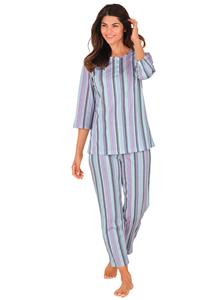 Goldner Fashion Gestreept pyjamajasje - ecru / sering / lichtblauw / gestr. 