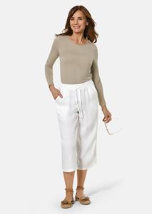 goldnerfashion Linnen broek VERA - wit -