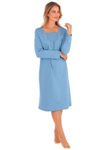goldnerfashion Twee nachthemden van puur katoen - blauw -
