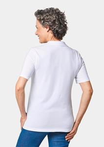 goldnerfashion Poloshirt van eersteklas piquéstof - wit -