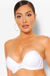 Boohoo Strapless Super Push Up Beha, Wit