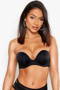 Boohoo Strapless Super Push Up Beha, Black