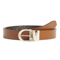 Calvin Klein, Wende-Gürtel Ck Must Rd Buckle Rev in mittelbraun, Gürtel für Damen