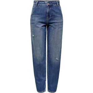 Only Frauen Karottenjeans Troy Hw Carrot Ankle Dot311 in blau
