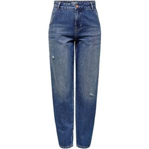 Only Frauen Karottenjeans Troy Hw Carrot Ankle Dot311 in blau