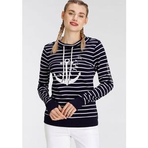 KangaROOS Sweatshirt, mit sportlichem Stehkragen und maritimen Druck