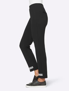 Jersey pantalon in zwart van heine