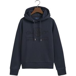 GANT, Sweatshirt Tonal Archive Shield Hoodie in blau, Sweatshirts und Hoodies für Damen