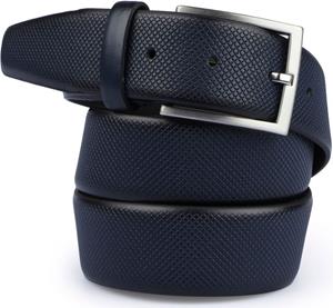 Suitable Riem Structuur Leer Navy