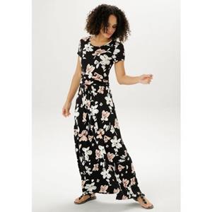 Aniston SELECTED Zomerjurk met gerimpelde tailleband