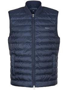 Men's Gant Light Padded Bomber Gilet in Blue