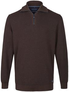 Casa Moda Halfzip Trui Bruin