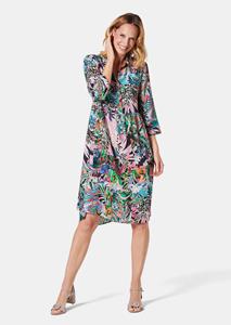 goldnerfashion Lichte gedessineerde jurk van aangename viscose - roze / gedess. -