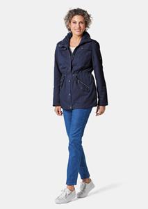 goldnerfashion Lang jack van fijn gestructureerd materiaal - marine -