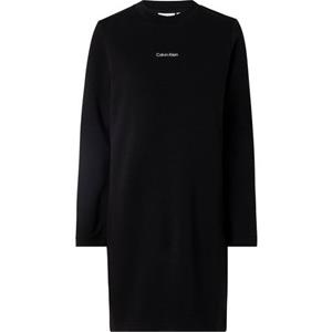 Calvin Klein Curve Sweatkleid "INCLU MICRO LOGO C-NECK DRESS LS", mit Markenlabel auf der Brust