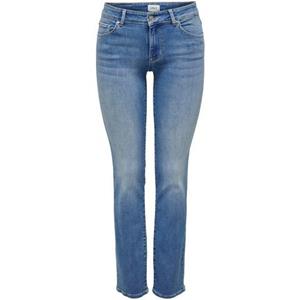 Only Frauen Straight Fit Jeans Alicia Straight Fit in blau