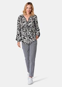 goldnerfashion Gedess. tuniekblouse - zwart / wit / gedess. -