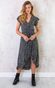 The Musthaves Cheetah Jurk Midi Zwart