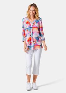 goldnerfashion Tuniekblouse - koraalrood / gedess. -