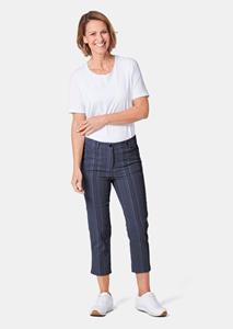 goldnerfashion Kortere broek met structuur van elastisch materiaal - marine -