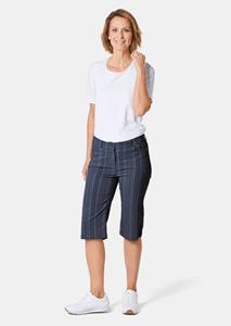 goldnerfashion Bermuda van gestructureerd elastisch materiaal - marine -