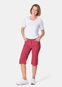 goldnerfashion Bermuda van gestructureerd elastisch materiaal - rood -