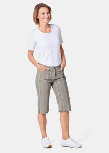 goldnerfashion Bermuda van gestructureerd elastisch materiaal - grijs -