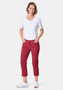 goldnerfashion Kortere broek met structuur van elastisch materiaal - rood -