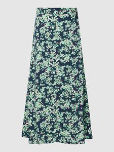 Armedangels Midirok met all-over bloemenmotief, model 'SAALANJA'