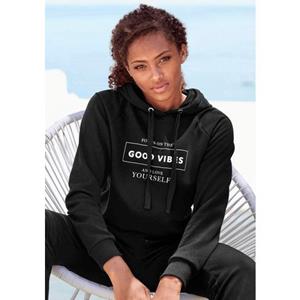 Buffalo Hoodie met foildruk, loungewear, loungeanzug