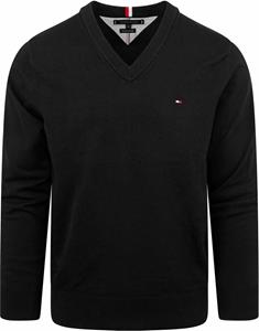 Tommy Hilfiger Pullover V-Hals Zwart