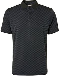 No-Excess-Polo Blocked Pattern Schwarz-Marine