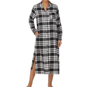 DKNY Just Checking In Maxi Sleepshirt Long Sleeve 