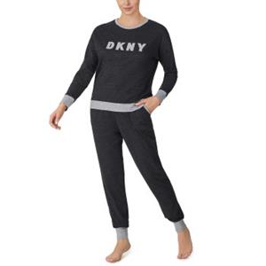 DKNY New Signature Long Sleeve Top and Jogger PJ 