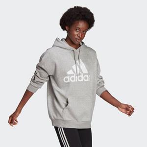 adidas - Essentials Boyfriend Logo Hoodie - Grijze Hoodie