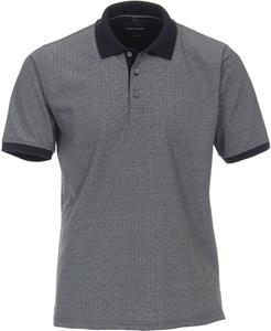 T-shirt Casa Moda Polo Print Grijs Blauw