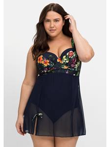 Sheego By Joe Browns Badekleid Badekleid, mit Hose und transparentem Mesh-Rockteil